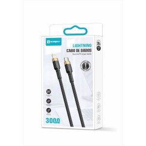 (SX-B116-CL3M) CABO PARA CARREGAMENTO E TRANSFERÊNCIA DE DADOS LIGHTNING PARA USB-C - 3 METROS