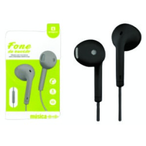 FONE DE OUVIDO COM MICROFONE E BOTÃO PARA ATENDER CHAMADAS (SEJ-B25)
