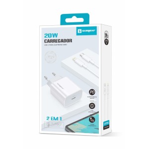 (SX-PD1) - Carregador De Parede + Cabo Lightniing - [Caixa com 100 peças]