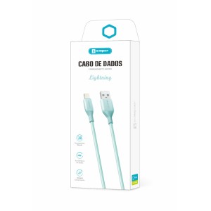 [SX-B123-I6] CABO DE DADOS E CARREGAMENTO USB/LIGHTNING COLORIDO 3A [CAIXA COM 300 PEÇAS]