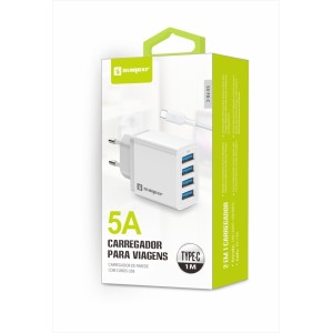 (SX-F8-C) - Carregador De Parede + Cabo Usb Tipo C  [Caixa com 100 peças]